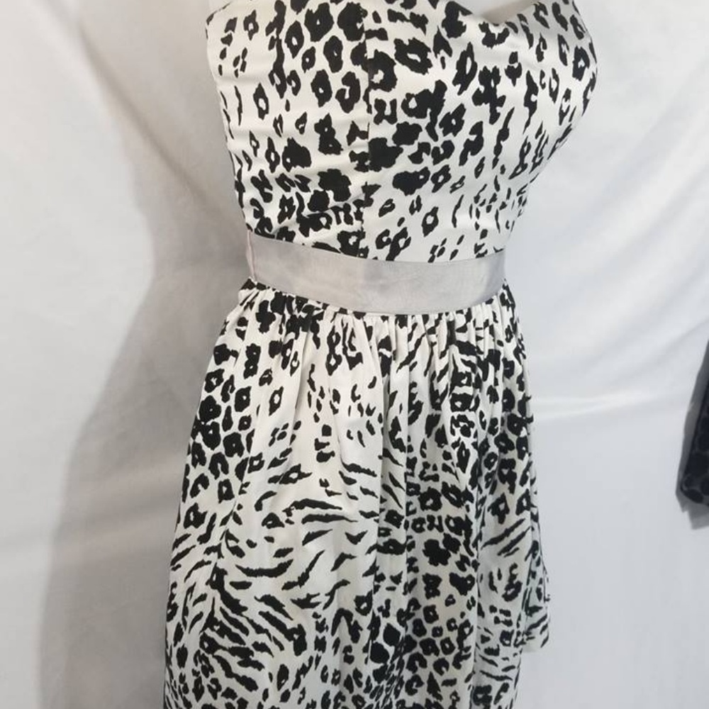 Black & White Leopard Print Ruby Rox Dress Size 5 - image 4